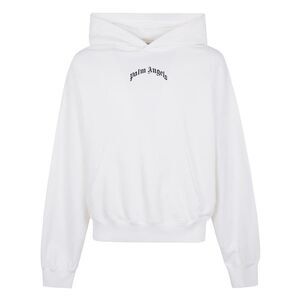 PALM ANGELS Arch Logo Hooded Sweatshirt Men WHITE Sweaters & Cardigans